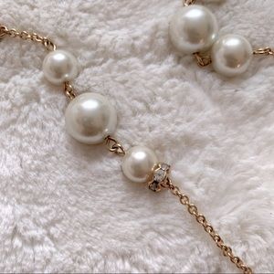 J. Crew Faux Pearl and Rhinestone Necklace